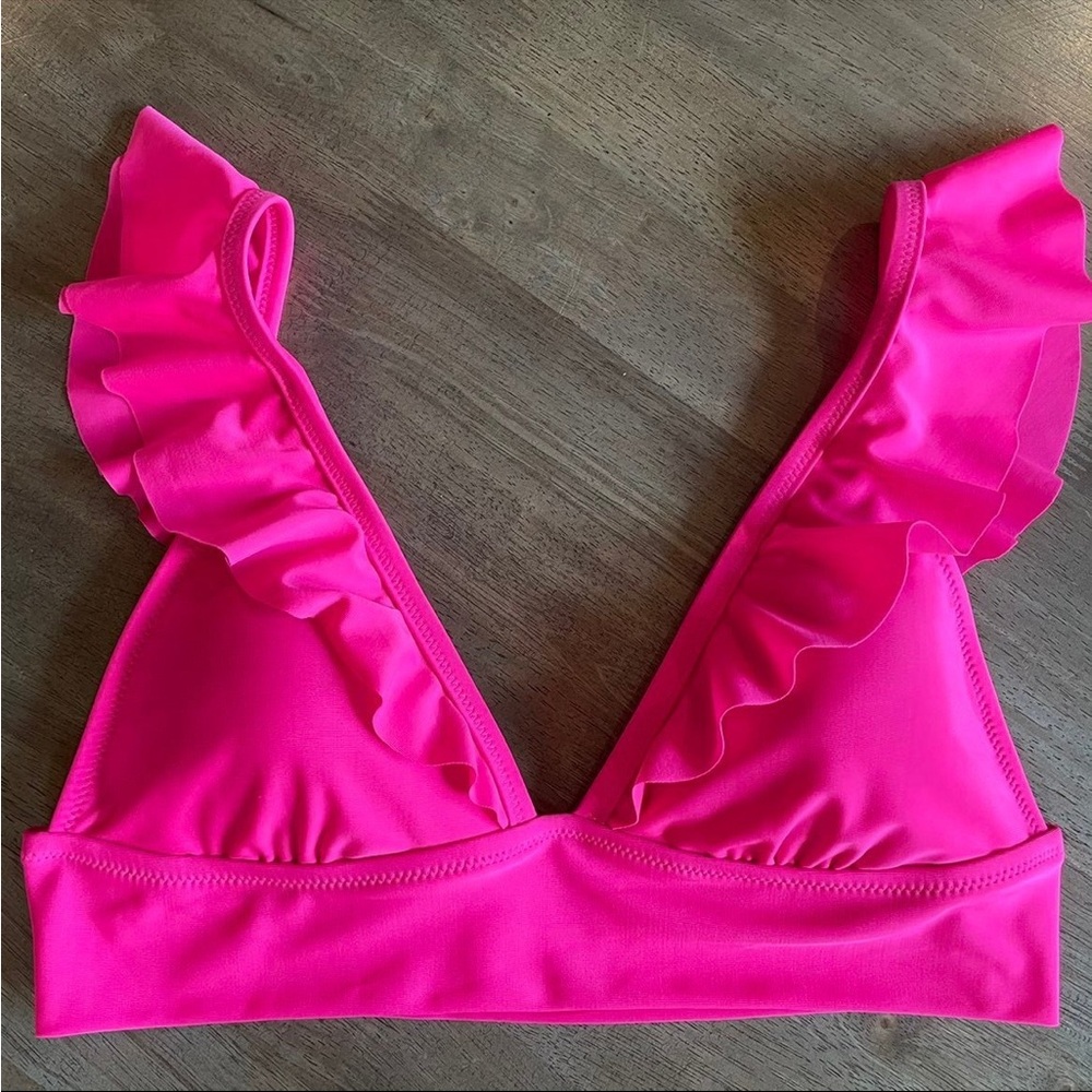 AE Aerie Ruffle Longline Bikini Top
